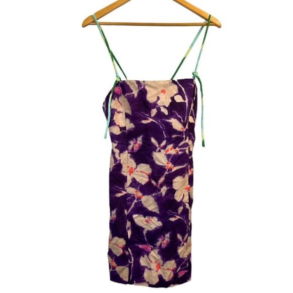 ZARA Floral Linen Blend Dress NWT - Picture 7 of 11